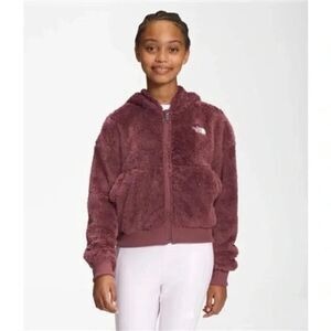 The North Face Girls Suave Oso Full Zip Wild Ginger Hooded Jacket sz xxl